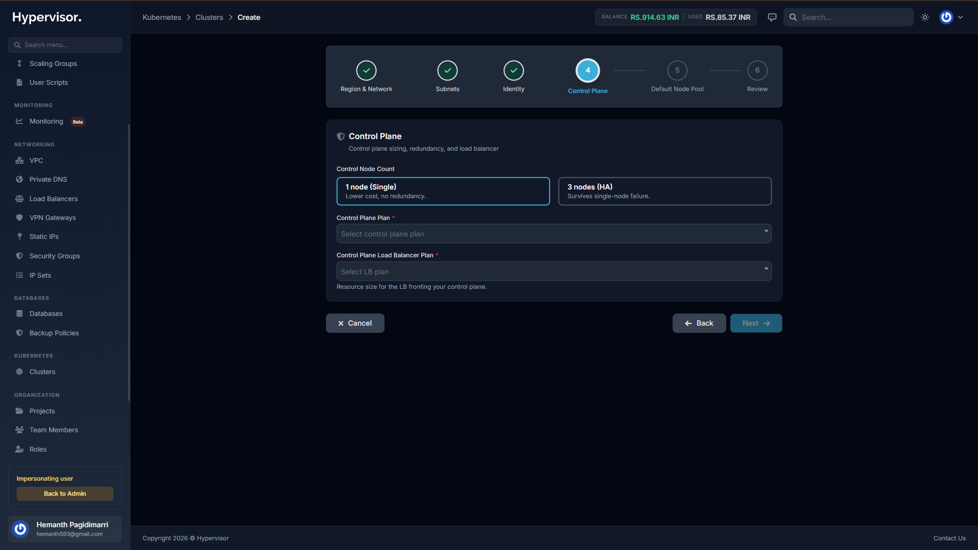 Kubernetes Cluster Detail